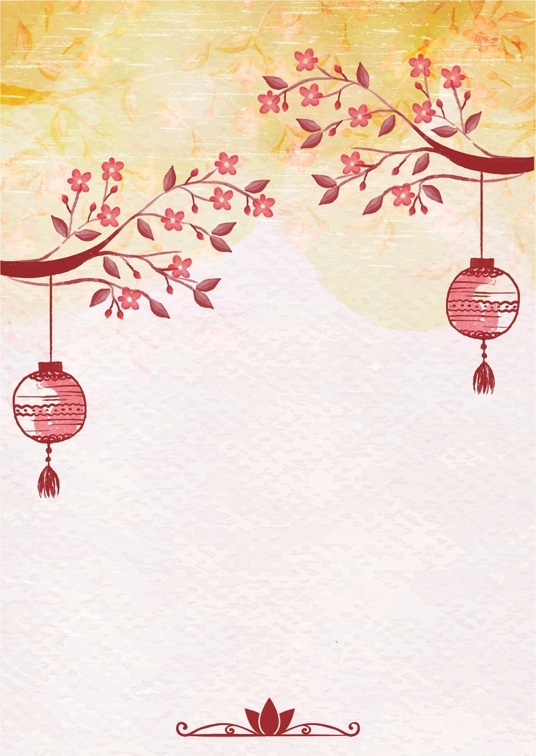 国风水墨1 (50)国风水墨信纸模板word模板